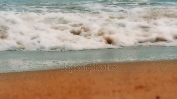 Морська Хвиля Пляж Повільний Рух — стокове відео