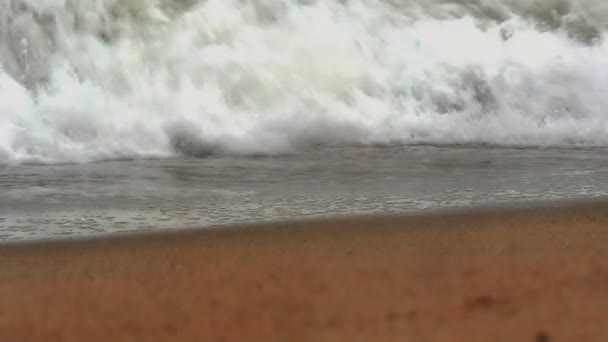 Deniz Dalga Plaj Yavaş Hareket — Stok video