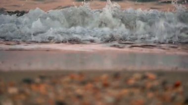 Deniz dalga plaj yavaş hareket