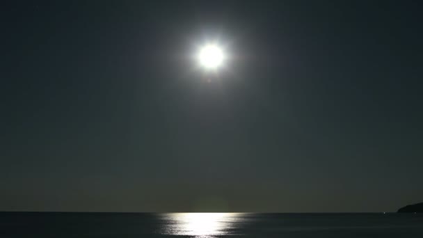Księżyc Nad Morze Upływ Czasu — Wideo stockowe