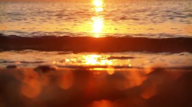 gündoğumu dalga deniz ağır çekim