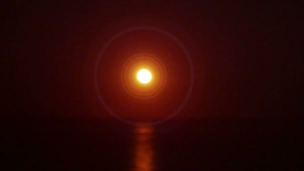 Luna Piena Sul Mare — Video Stock