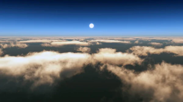 Над Облаками Закат — стоковое фото