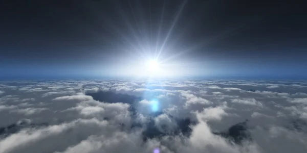 Boven Wolken Zonsondergang — Stockfoto