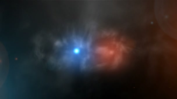 nébuleuse lumineuse de fumée dans l'espace 