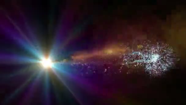Stjärnan Partikel Ljus Abstrakt — Stockvideo