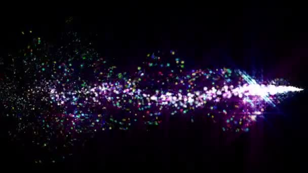 星形粒子光抽象 — 图库视频影像