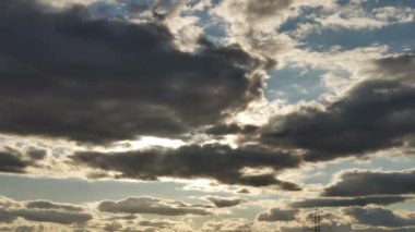 Altın panorama günbatımı zaman atlamalı 4k