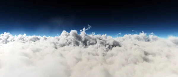 Planeta Por Sol Acima Das Nuvens — Fotografia de Stock