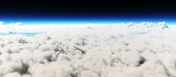 Planeta Puesta Sol Sobre Las Nubes —  Fotos de Stock