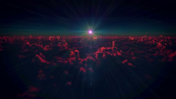 Powyżej Wschód Słońca Chmury — Wideo stockowe