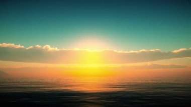 Altın günbatımı okyanus