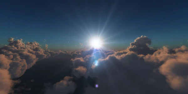 Acima Nuvens Por Sol — Fotografia de Stock