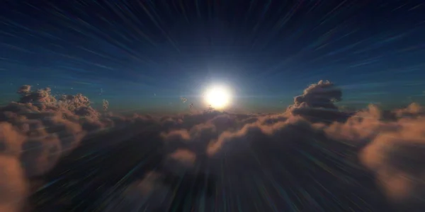 Powyżej Zachód Słońca Chmury — Zdjęcie stockowe