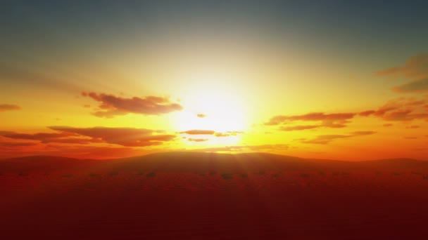 Coucher de soleil sur le désert du Sahara 