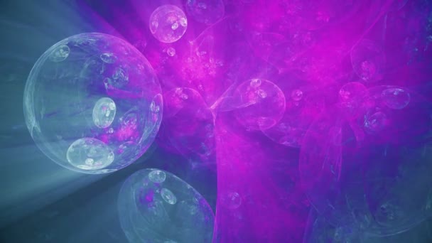 Мыльный Пузырь Космосе — стоковое видео