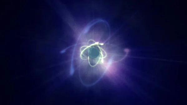 Atom Omloppsbana Rymden — Stockfoto