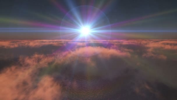 coucher de soleil au-dessus des nuages 