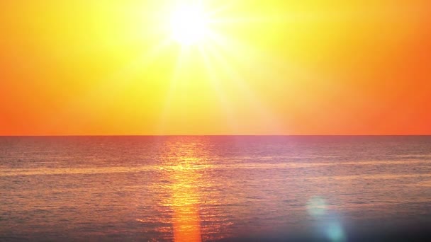 Схід Сонця Золоте Море Повільний Рух — стокове відео