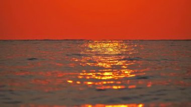 gündoğumu altın deniz yavaş çekim