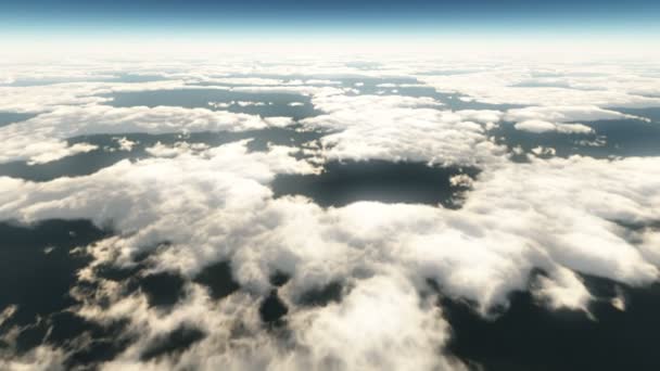 Ψηλά Που Πετούν Πάνω Από Σύννεφα — Αρχείο Βίντεο