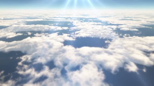 Alto Volando Sobre Las Nubes — Vídeo de stock