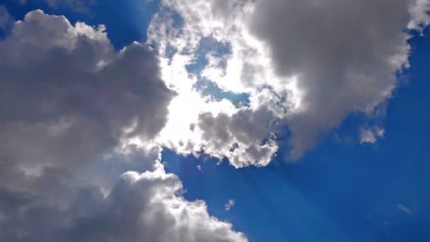 Ciel Bleu Nuages Laps Temps — Video