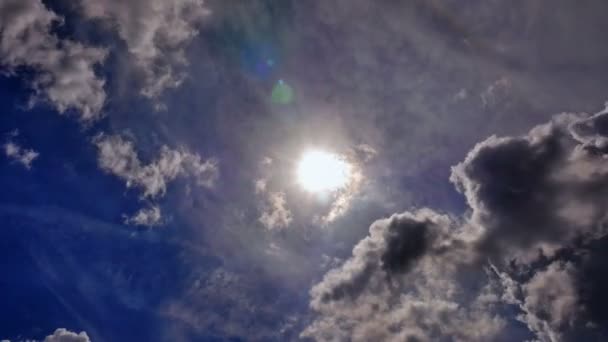 Cielo Azul Nubes Tiempo Lapso — Vídeo de stock