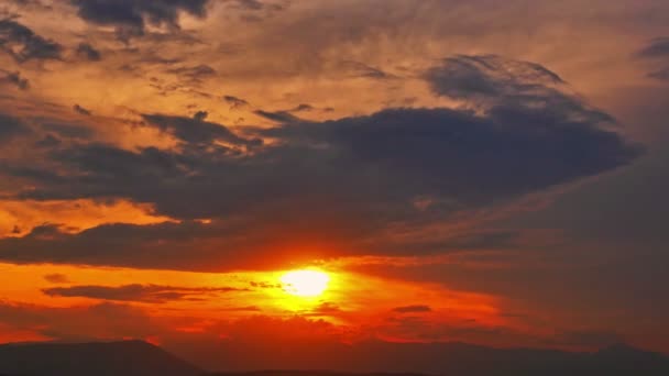 Lapso Tiempo Puesta Sol Oro — Vídeo de stock