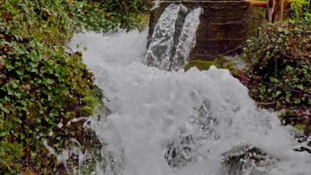 Vattenfall Flod Berg Slow Motion 60Fps Till 30Fps — Stockvideo