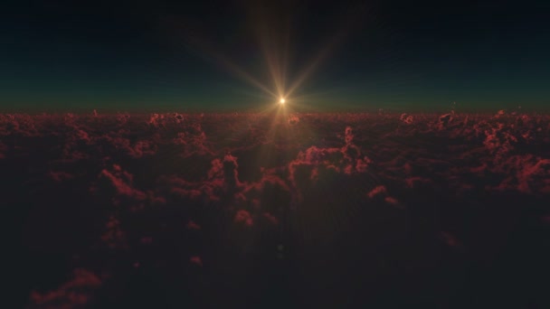 在云彩之上日出4K — 图库视频影像