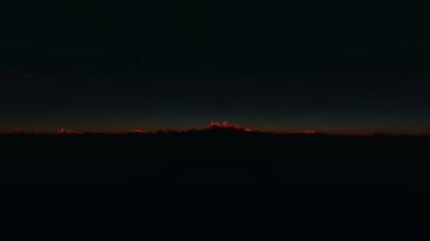 Над Облаками Восход Солнца — стоковое видео