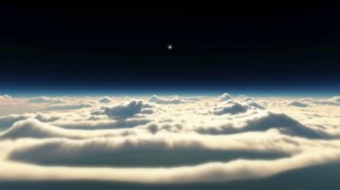 Bulutların üstünde gün batımı 4k