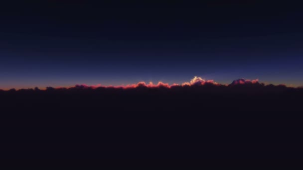 Über Wolken Sonnenaufgang — Stockvideo