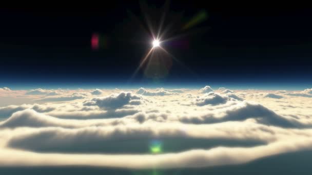 雲の上の高い日没4K — ストック動画