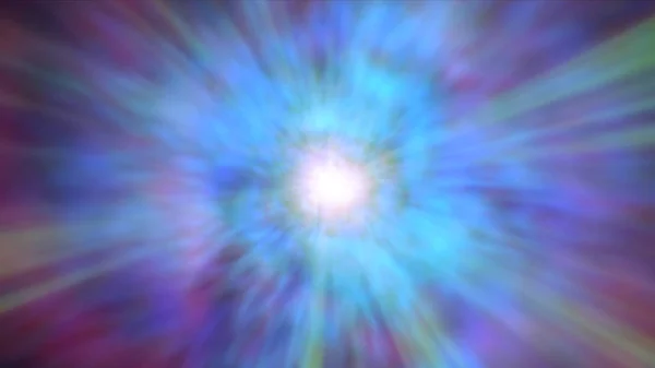Nebula Sisi Işınlarla Uzayda — Stok fotoğraf