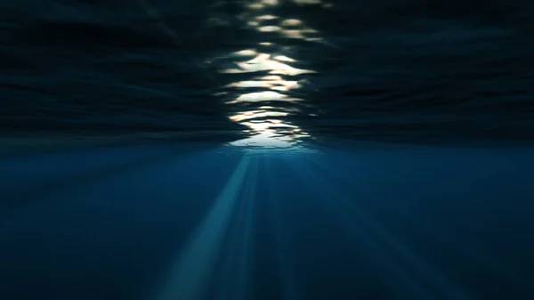 Unterwasser Sonnenstrahl Abstrakten Hintergrund — Stockfoto