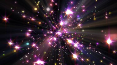 Sihirli renk yıldızları uzayda patladı