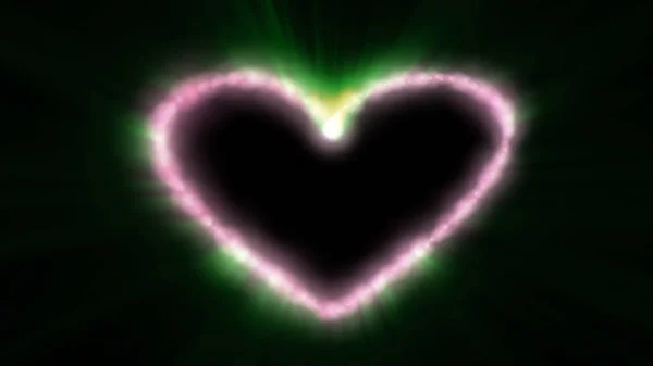 Bright glow hearts abstract background