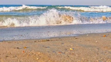 Plaj dalgası makro yavaş çekim