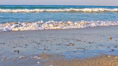 Plaj dalgası makro yavaş çekim