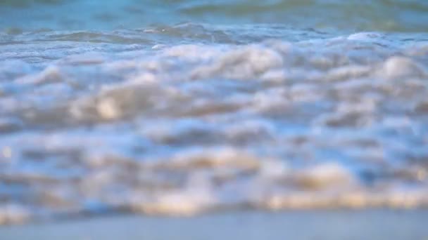 Παραλία Κύμα Μακροεντολή Αργή Κίνηση — Αρχείο Βίντεο