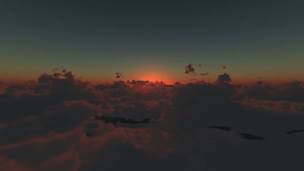 Flying Clouds Sunrise — Stock Video