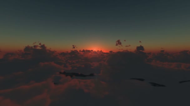 Voler au-dessus des nuages lever du soleil hd 