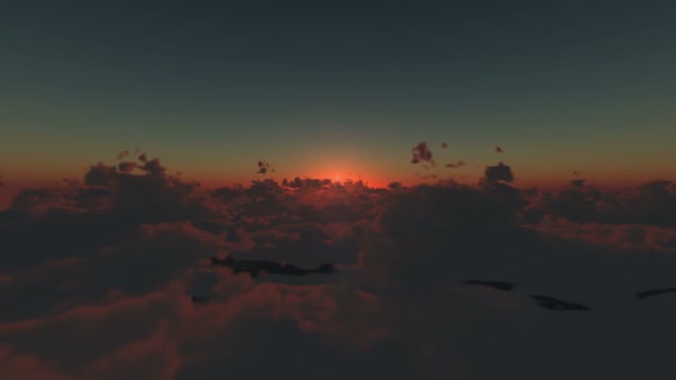 Flying Clouds Sunrise — Stock Video