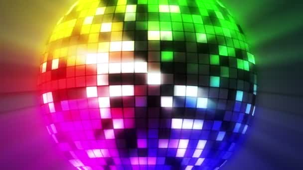 Color Disco Bola Render — Vídeo de stock