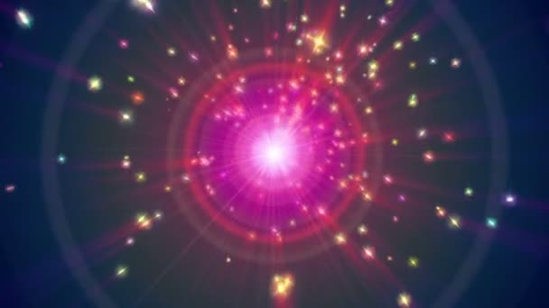 神奇五彩斑斓的星尘抽象 — 图库视频影像