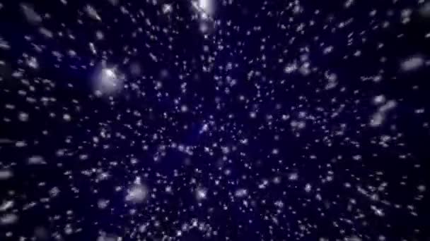 Winter Snow Flake Abstracte Achtergrond — Stockvideo