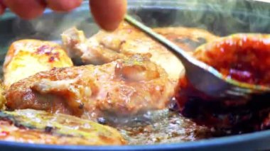 Izgara et 4K yakın çekim