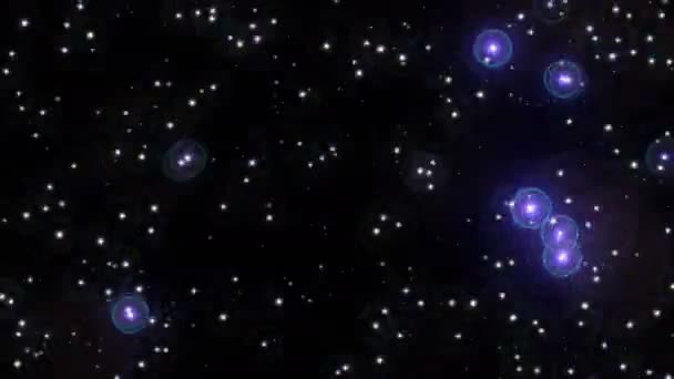 Gökyüzündeki Yıldızlar Yanıp Sönüyor — Stok video
